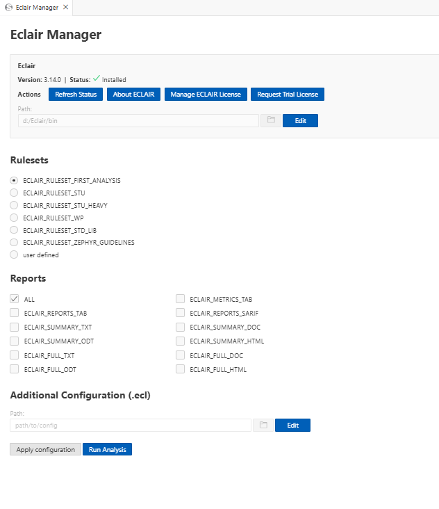 Eclair Manager overview