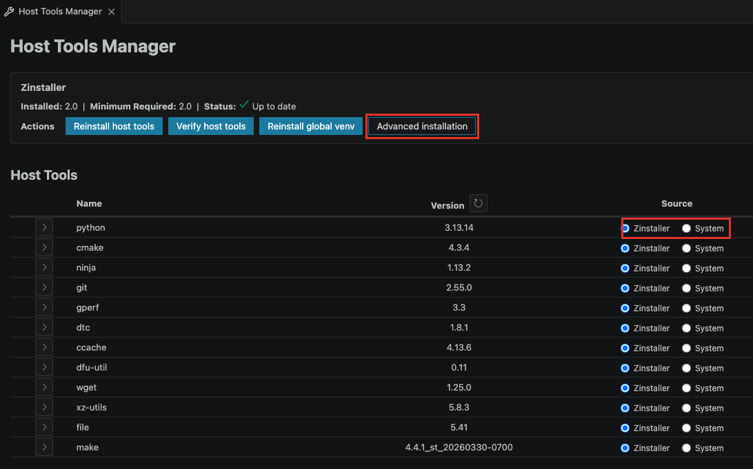 Host Tools Manager
