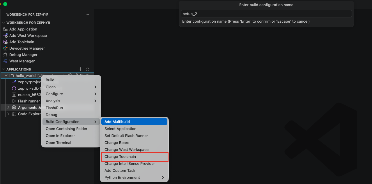 Change Toolchain