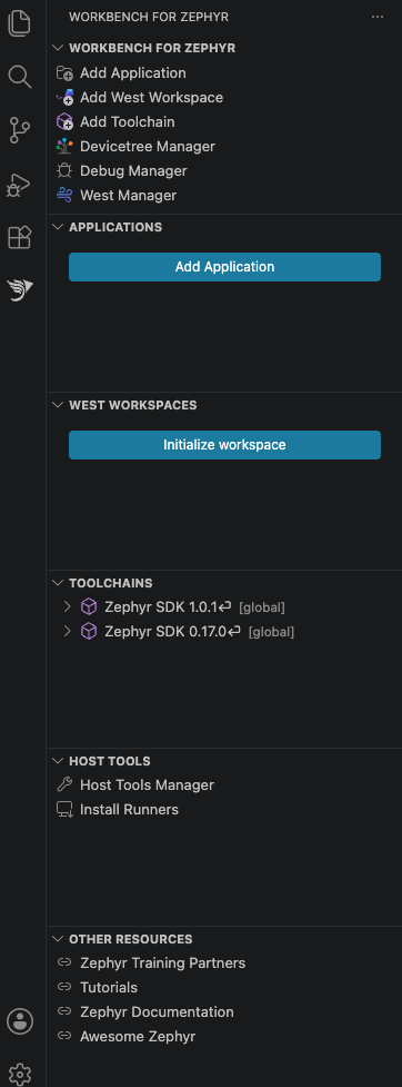 Workbench for Zephyr overview